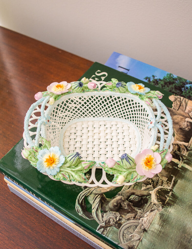Celtic Weave, Daly, floral basket parian china
