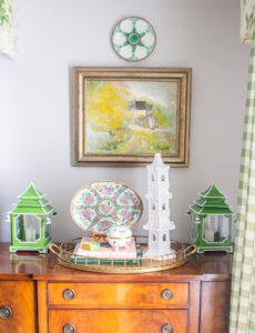 Style a traditional sideboard with a mix of Chinoiserie