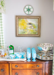 Set up a drinks station on your traditional sideboard