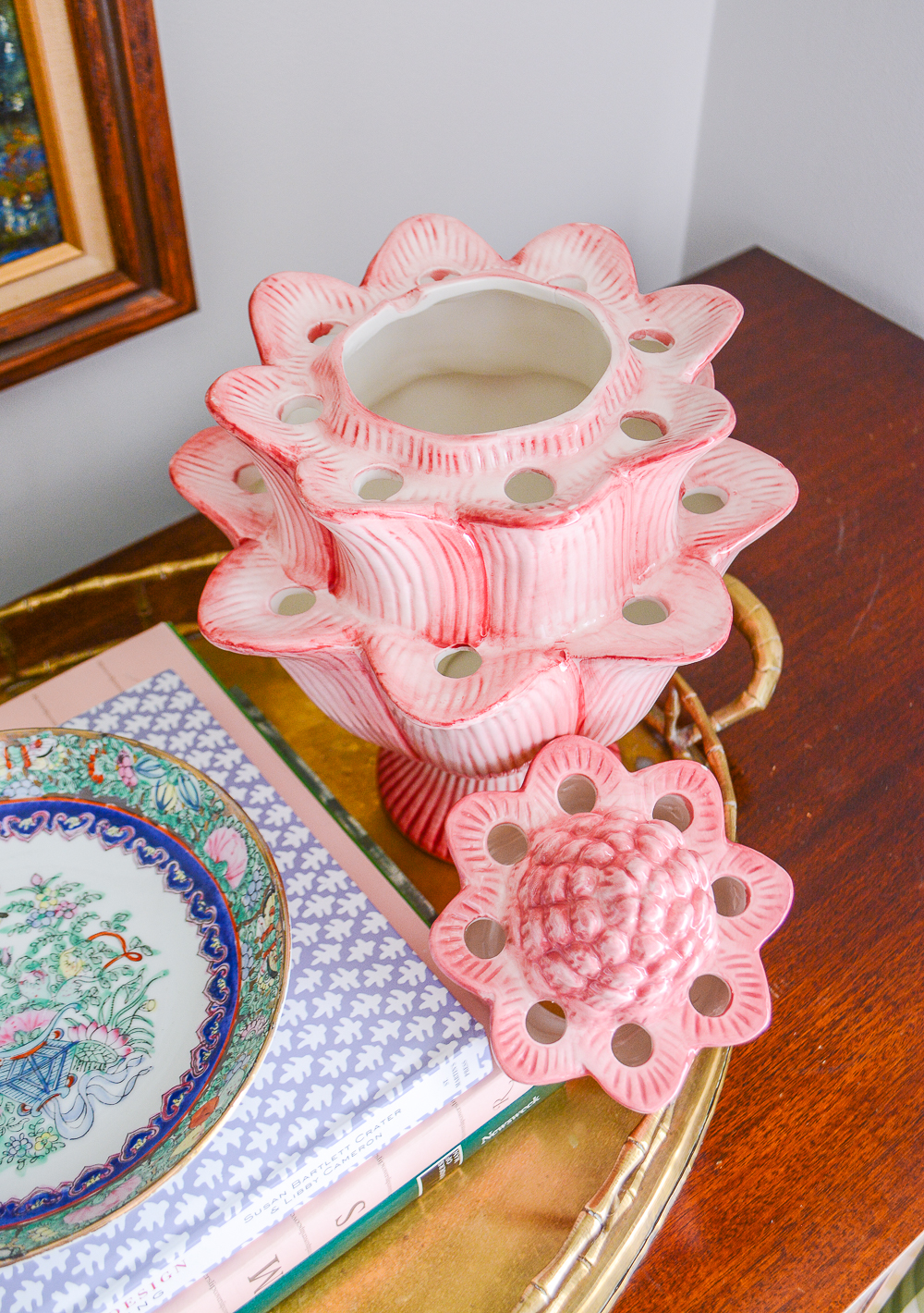 Large Pink Artichoke Tulipiere - Image 5