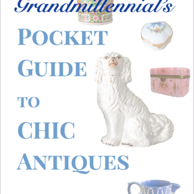 e-Book cover page The Grandmillennial's Pocket Guide to Chic Antiques by Katherine Medlin