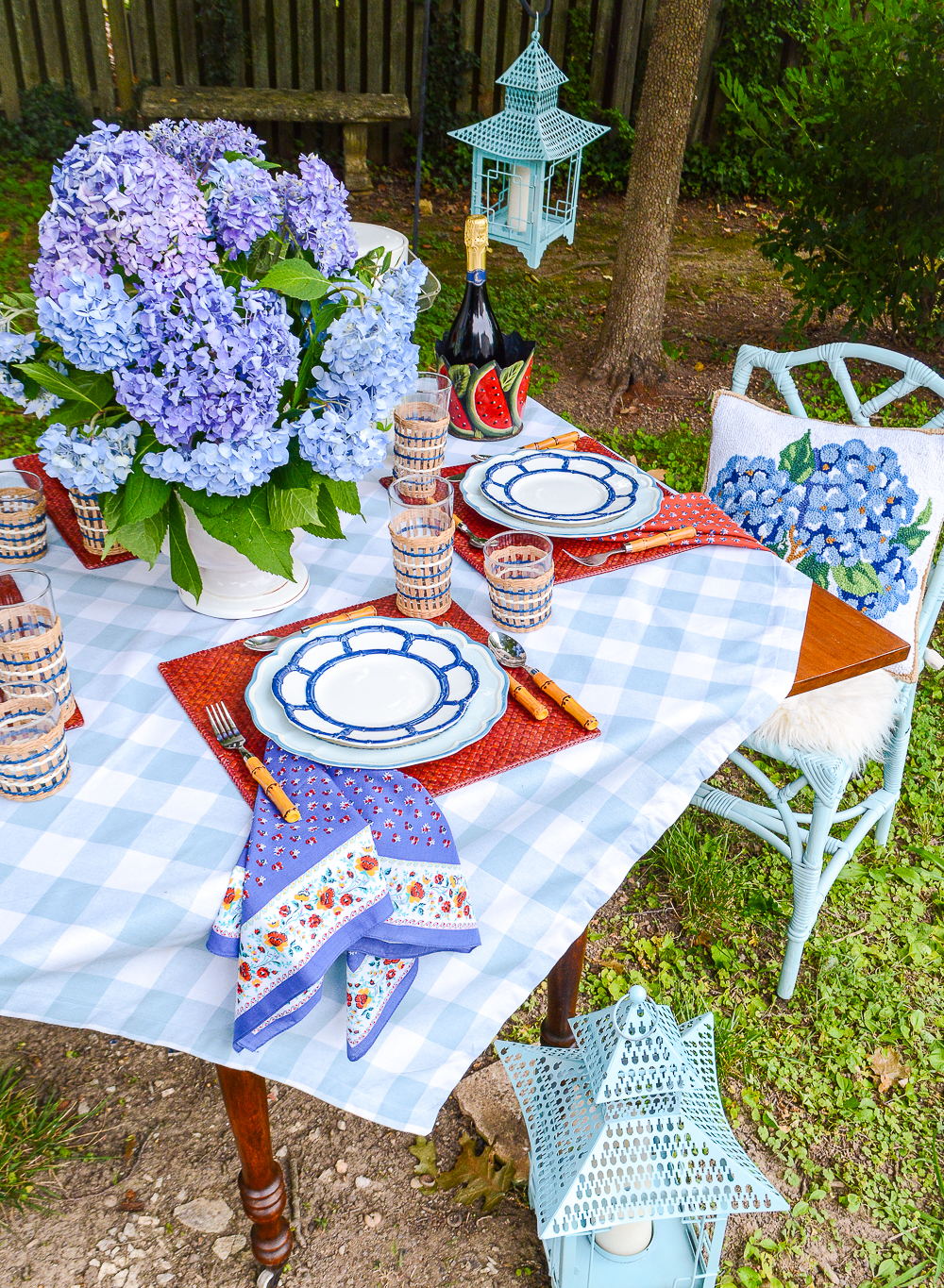 Lakeside Summer Table: Red, White and Blue and Nautical Too – Home is Where  the Boat Is