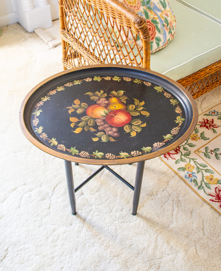 Toleware fruit tray table