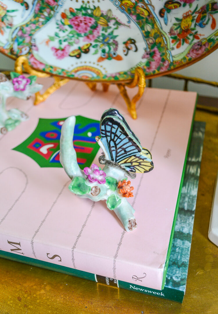 Set of 5 porcelain butterflies