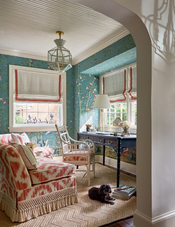 Study in teal and coral