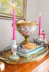 A simple bundle of dried wheat tied with pretty bow can be elegant autumn decor