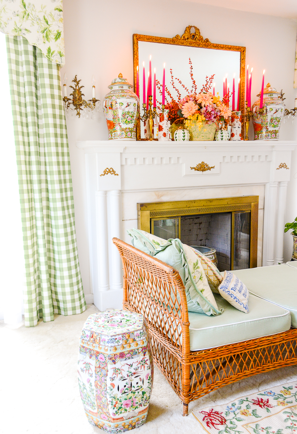 Hot Pink for Autumn Decor in the Living Room? - Pender & Peony - A Southern  Blog