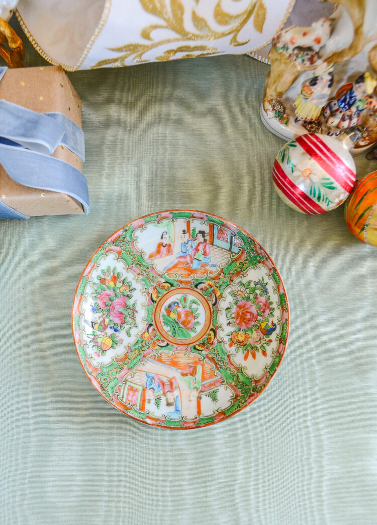 Shop this colorful antique Rose Medallion saucer on Curio Collected from Pender & Peony