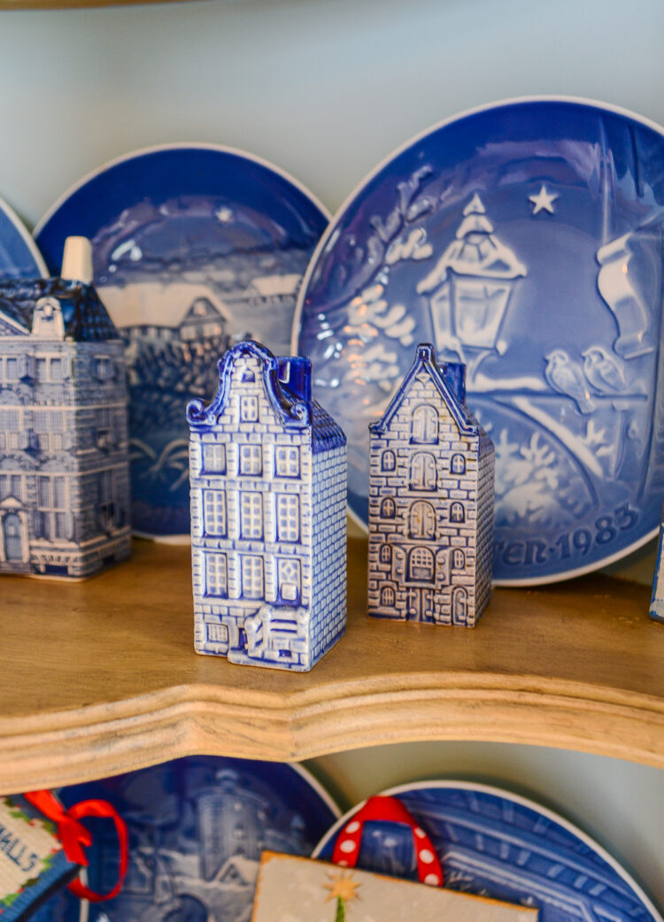 Delft Blue Dutch canal houses available on penderandpeony.com