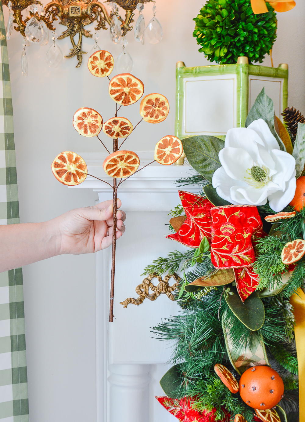 Faux Orange Slice Spray Pender & Peony A Southern Blog