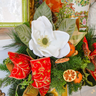 Shop these lovely white velvety touch magnolia blooms from Pender and Peony's holiday curation