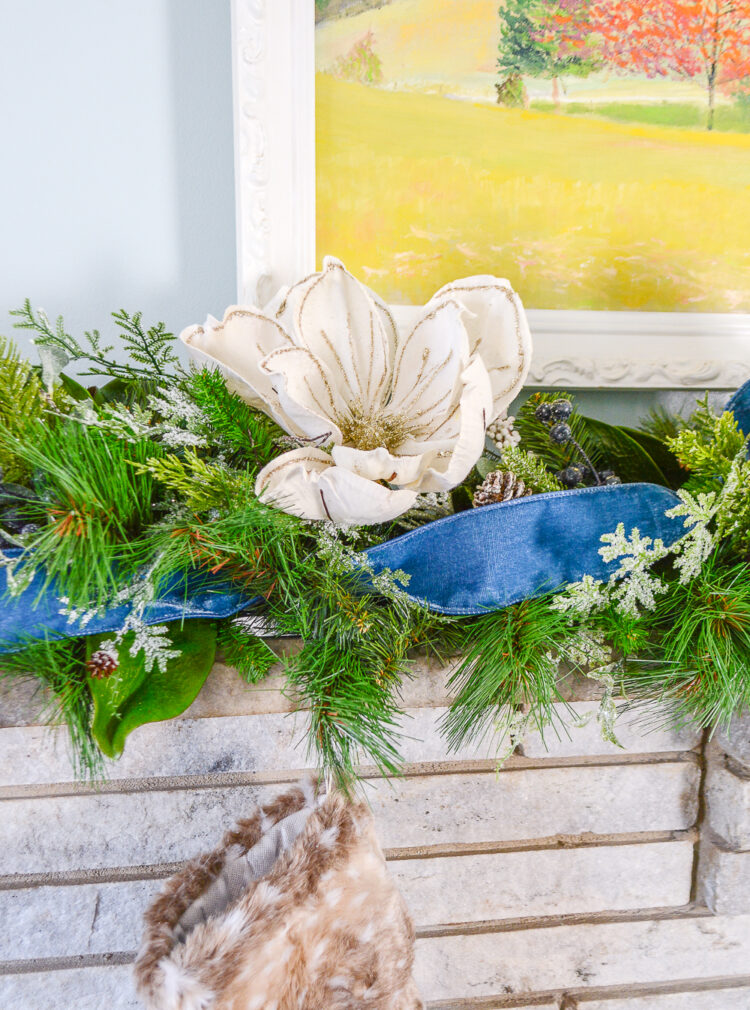 These glittered felt magnolia blooms are an elegant Southern touch for your holiday decor!