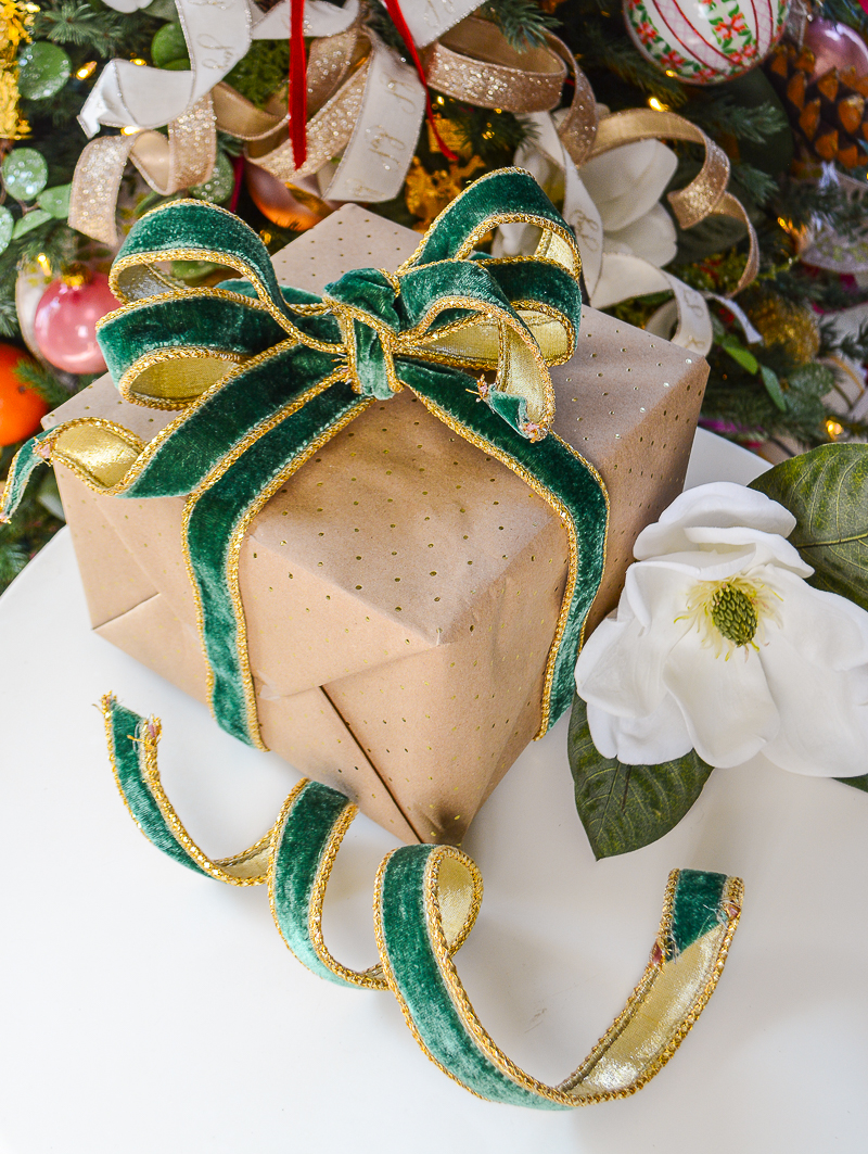 Deep Green Velvet Gold Braided Wired Ribbon - Pender & Peony - A Southern  Blog