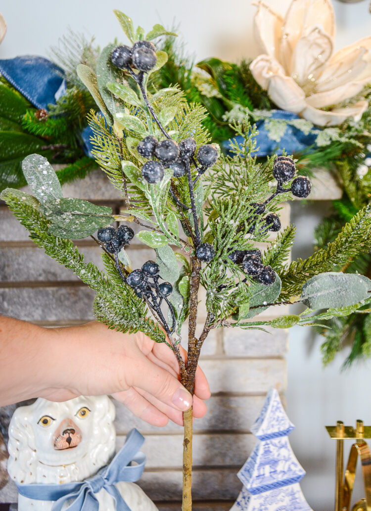 A mixed pick of juniper with blue berries and eucalyptus