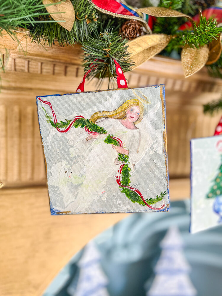 Shop these precious painted angel ornaments by artist Lydia Reynolds on penderandpeony.com