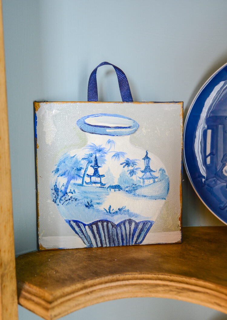 Shop this charming blue and white Chinese jar ornament on penderandpeony.com