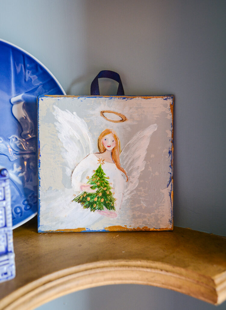 Shop these precious painted angel ornaments by artist Lydia Reynolds on penderandpeony.com