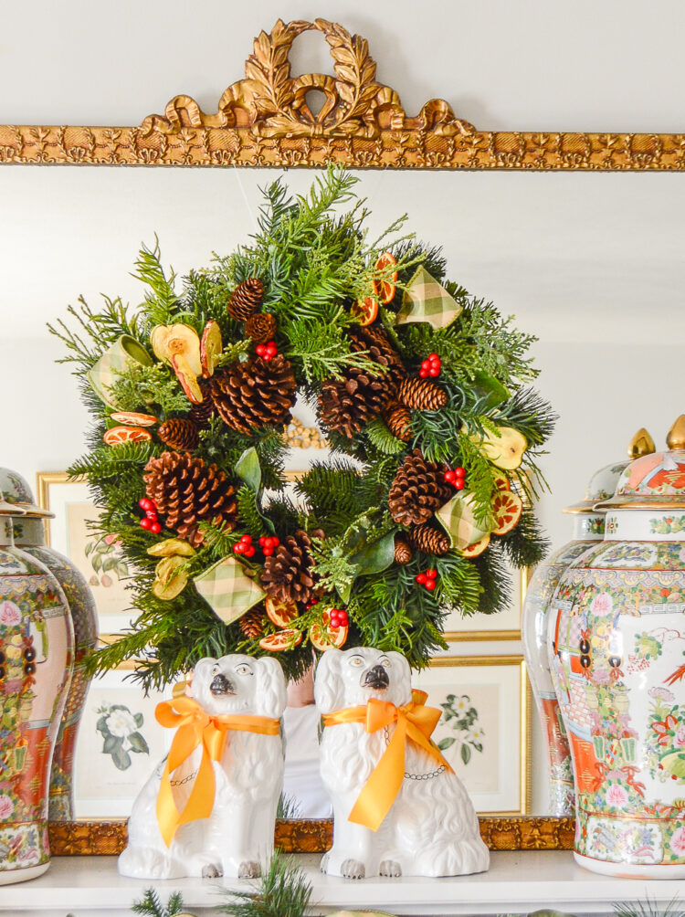 One Faux Evergreen Wreath Two Ways Pender & Peony A Southern Blog
