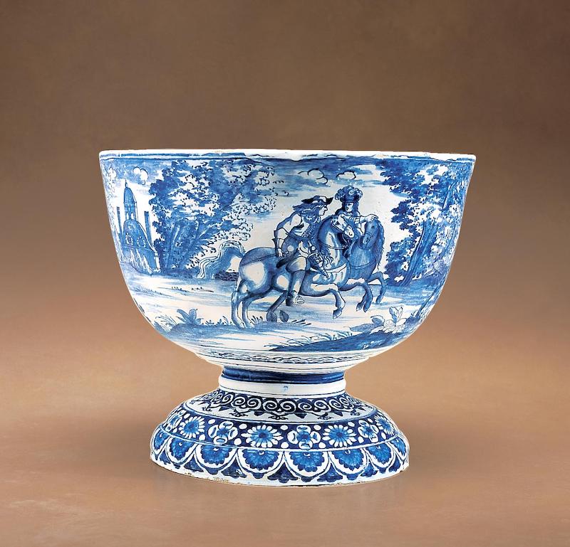 Delftware wassail bowl
