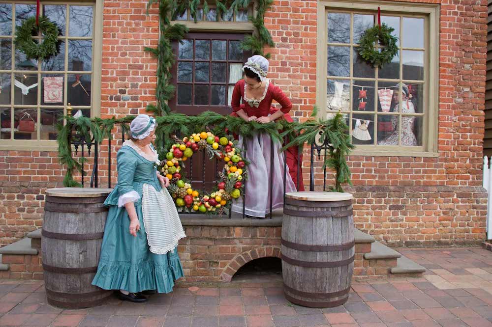 Christmas decoration in Colonial Williamsburg.