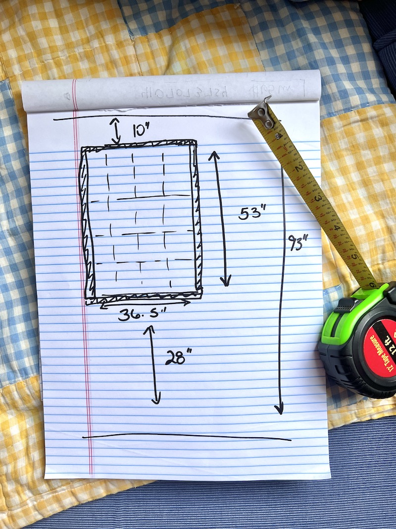 Window measurement schematic for choosing bedroom curtains