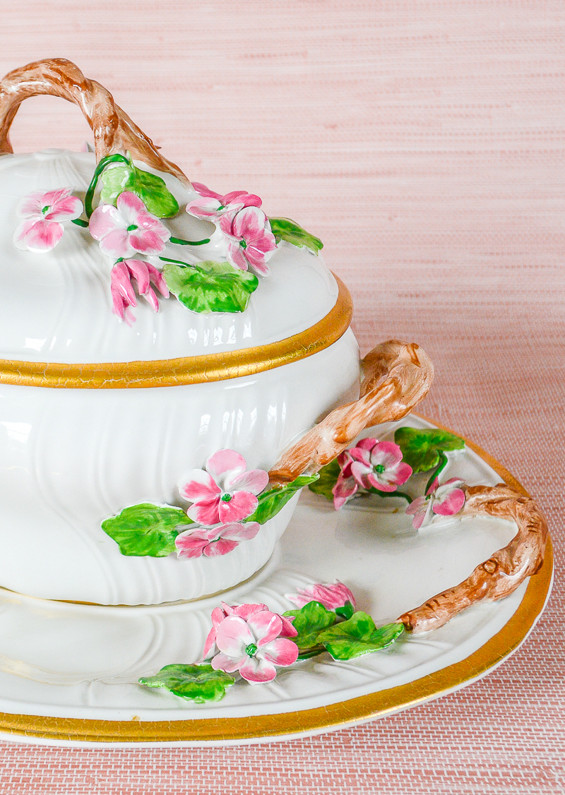 Pink blossom tureen in April collection: Spring in Bloom