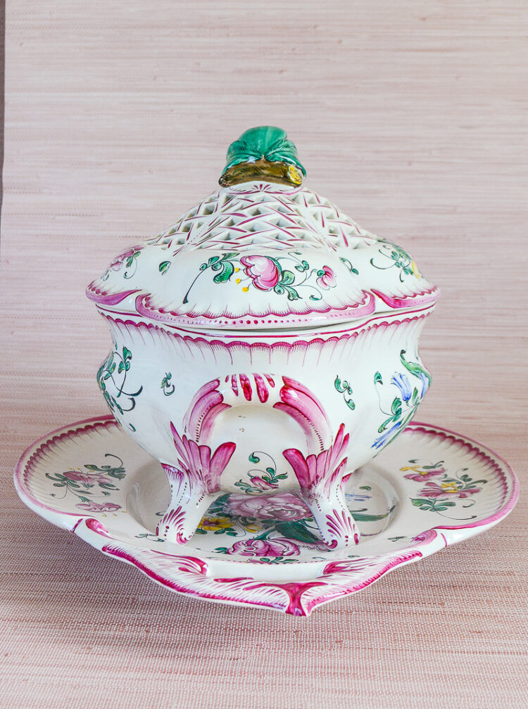 Shop this gorgeous French Faience tureen from Georges Martel on penderandpeony.com