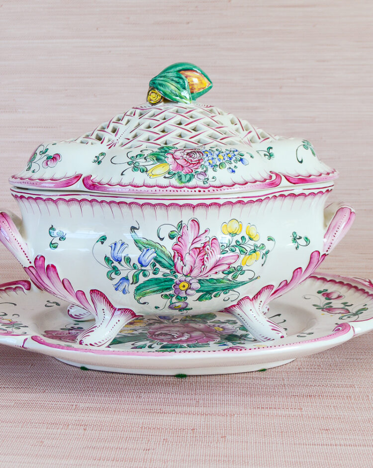 Shop this gorgeous French Faience tureen from Georges Martel on penderandpeony.com
