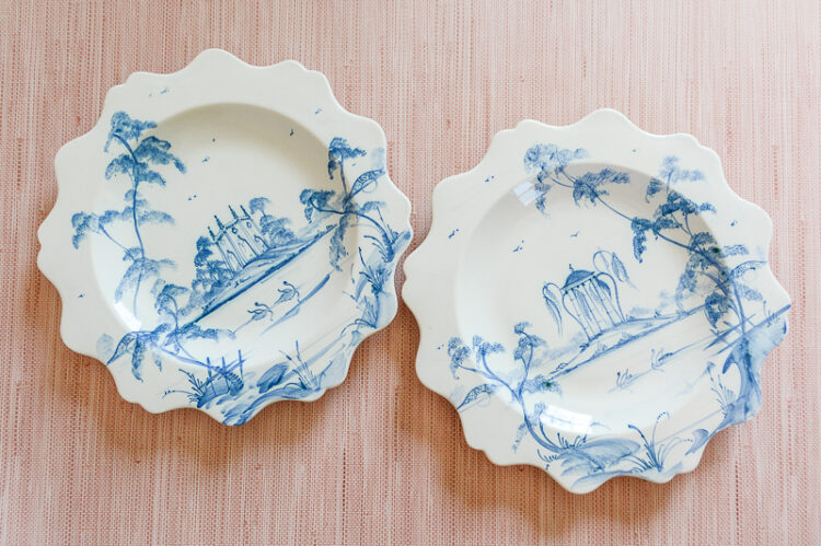 Pair of English Garden Plates from Isis Ceramics