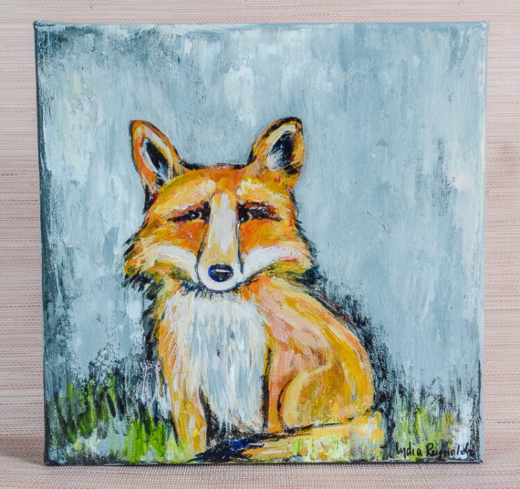 A painting of an adorable fox by TN artist Lydia Reynolds.