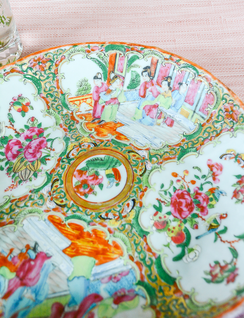 Antique rose plates sale