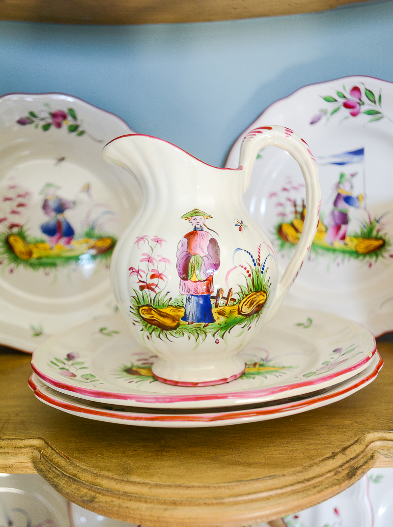 French faience Chinoiserie motif creamer