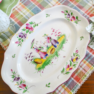 French faience Chinoiserie motif platter