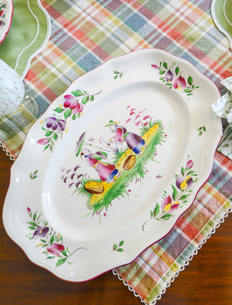 French faience Chinoiserie motif platter