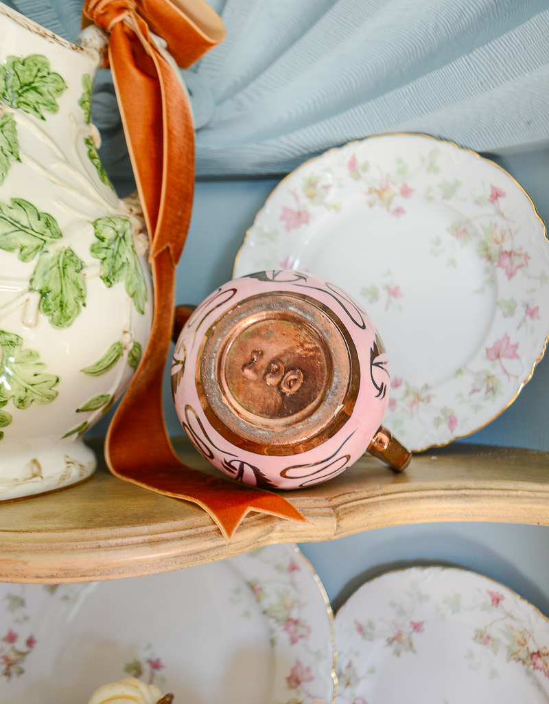 Vintage Pink Copper Lustre Pitcher - Image 5