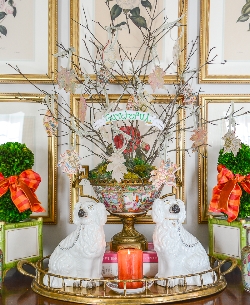 A November Thanksgiving tradition craft: making a gratitude tree with hand made paper leaves