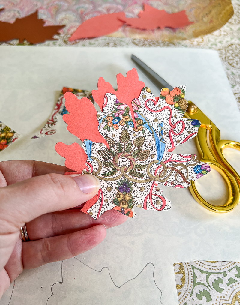 Gratitude leaf cutout