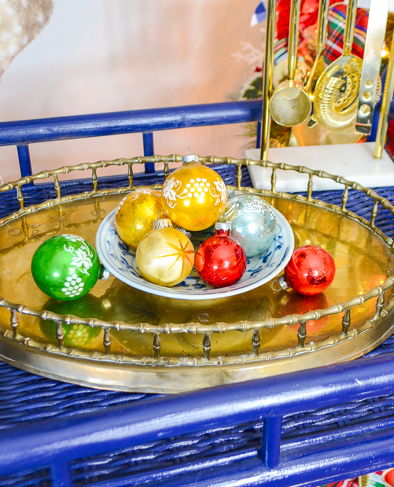 8 Midcentury glass ornament balls available on penderandpeony.com