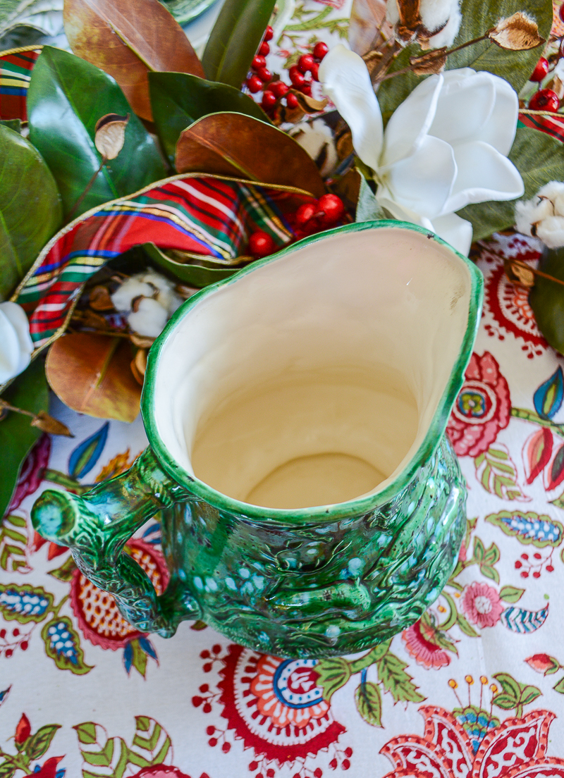 Majolica Style Hunt Pitcher - Image 6