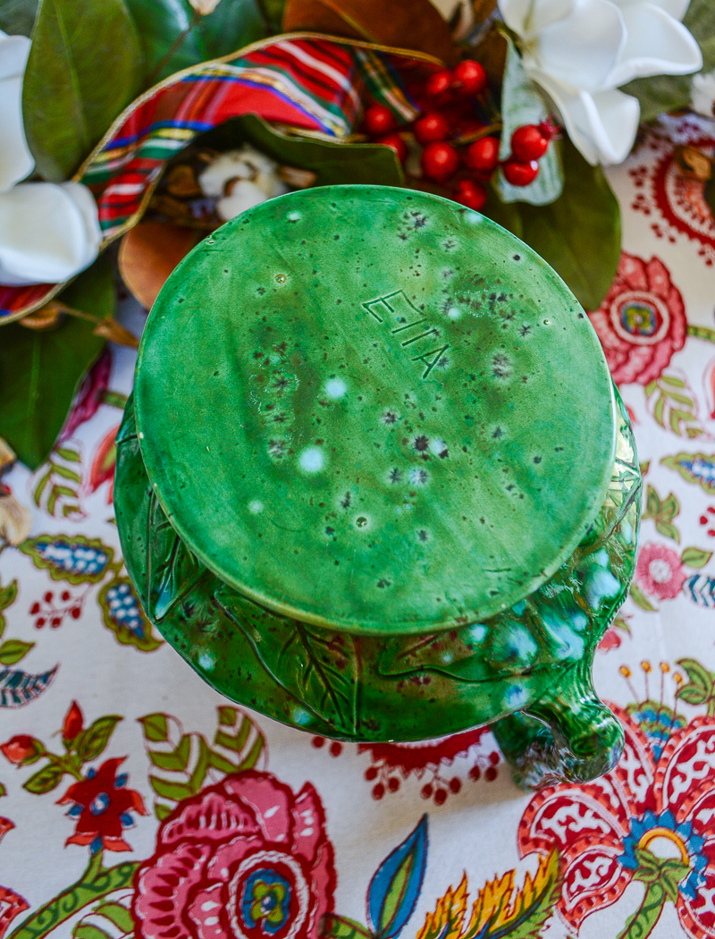 Majolica Style Hunt Pitcher - Image 7