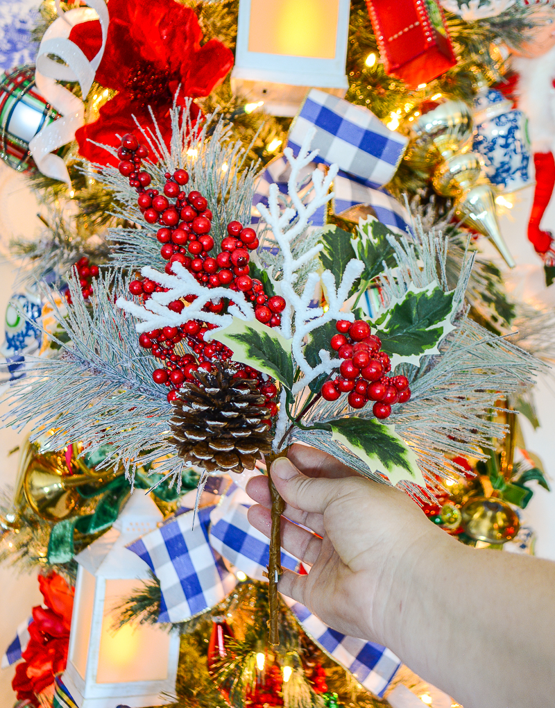 Pine and Berry Christmas Floral Picks