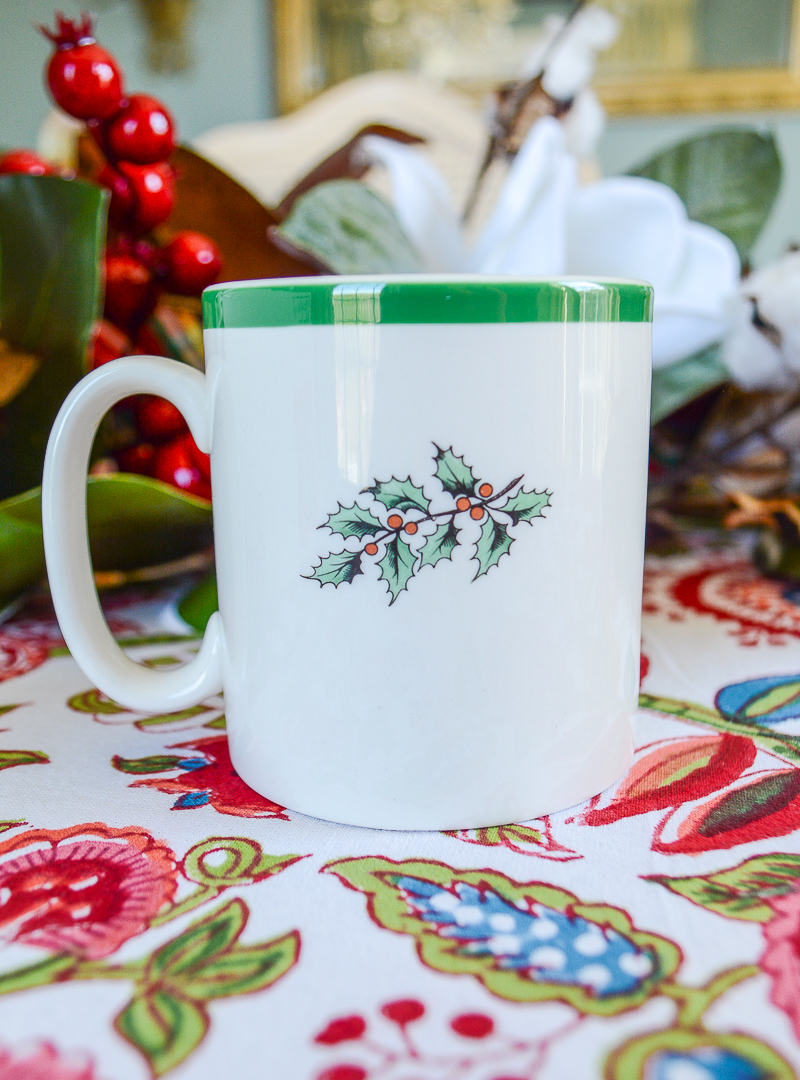 Christmas Coffee Mugs - Spode Christmas Tree Set of 4 Mugs