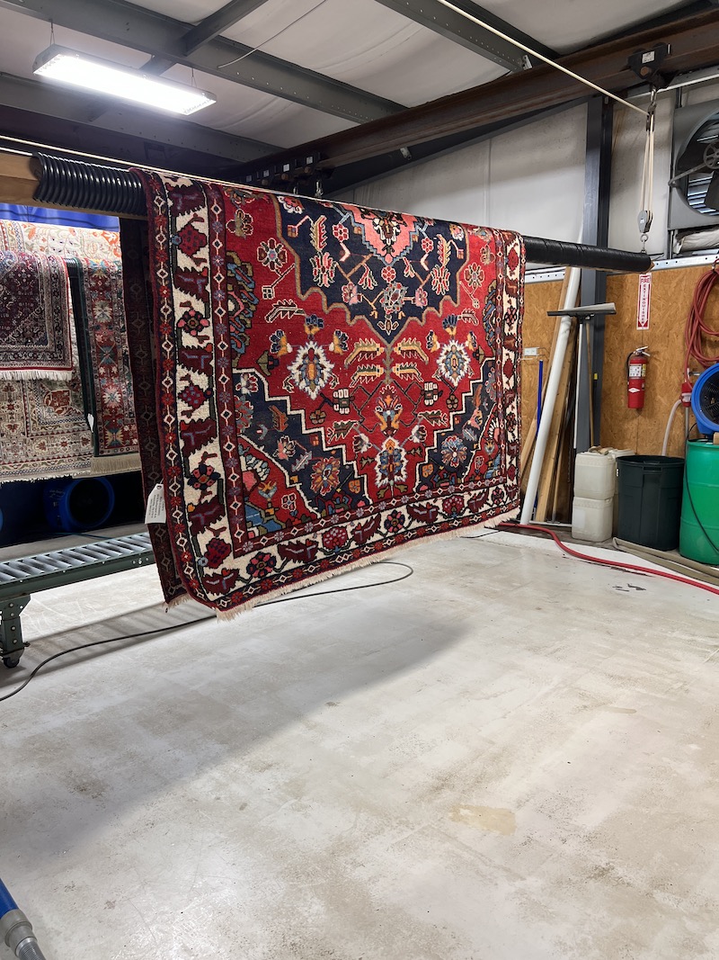 final air drying of rug