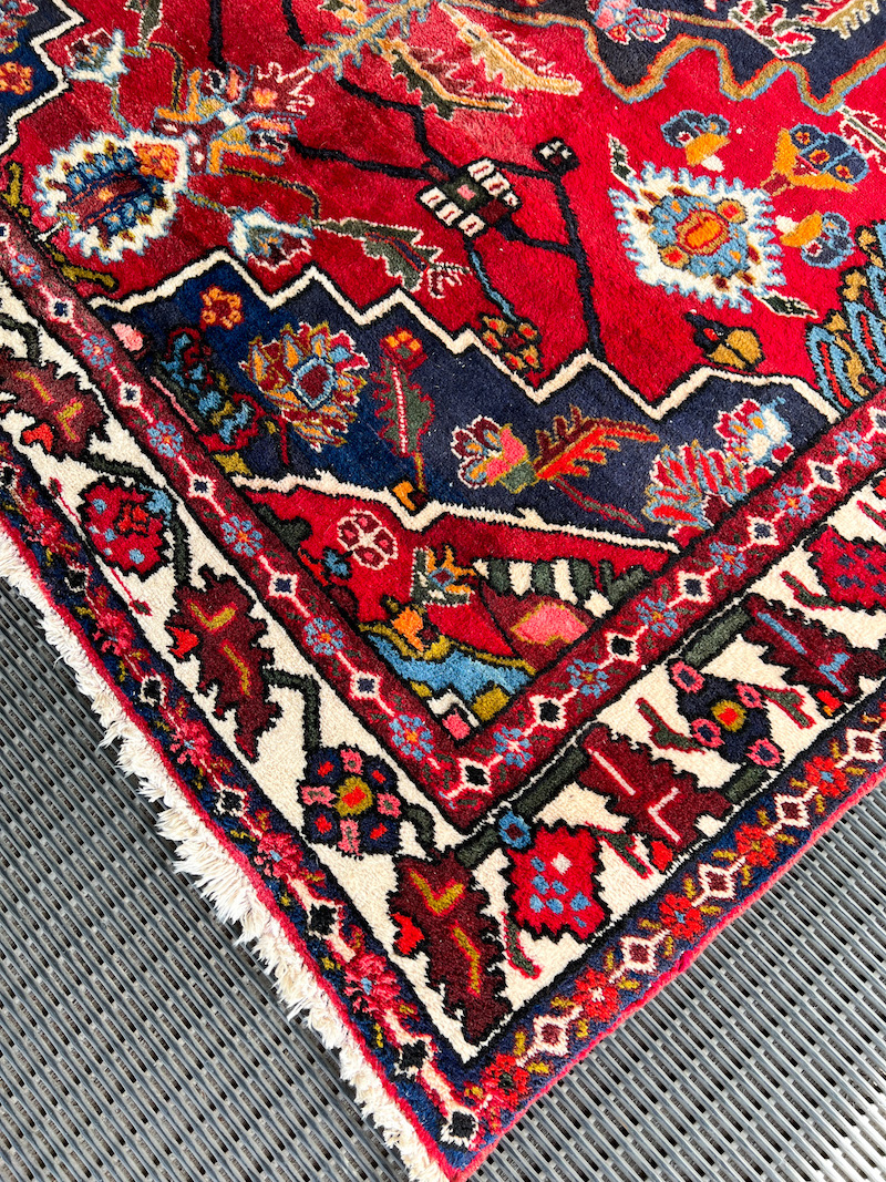 Heriz rug after dry dusting