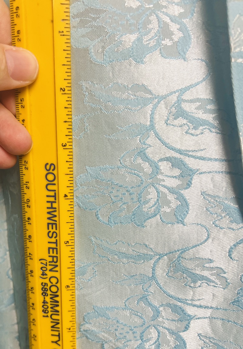 Baby Blue Floral Brocade - Image 3