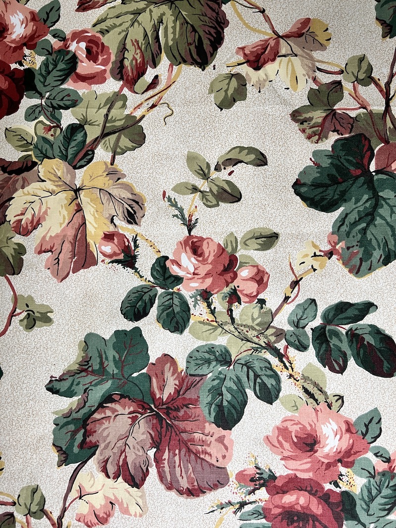 Vintage chintz from P. Kaufmann, cottage rose pattern