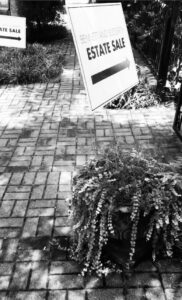 What you should buy at estate sales - sign for estate sale