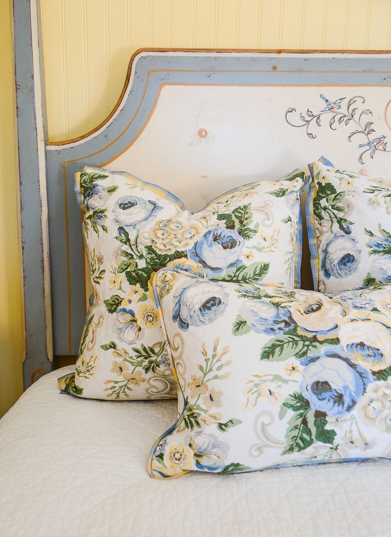 Blue rose Castleton floral pillows - P&P's Grandmillennial Pillow Collection