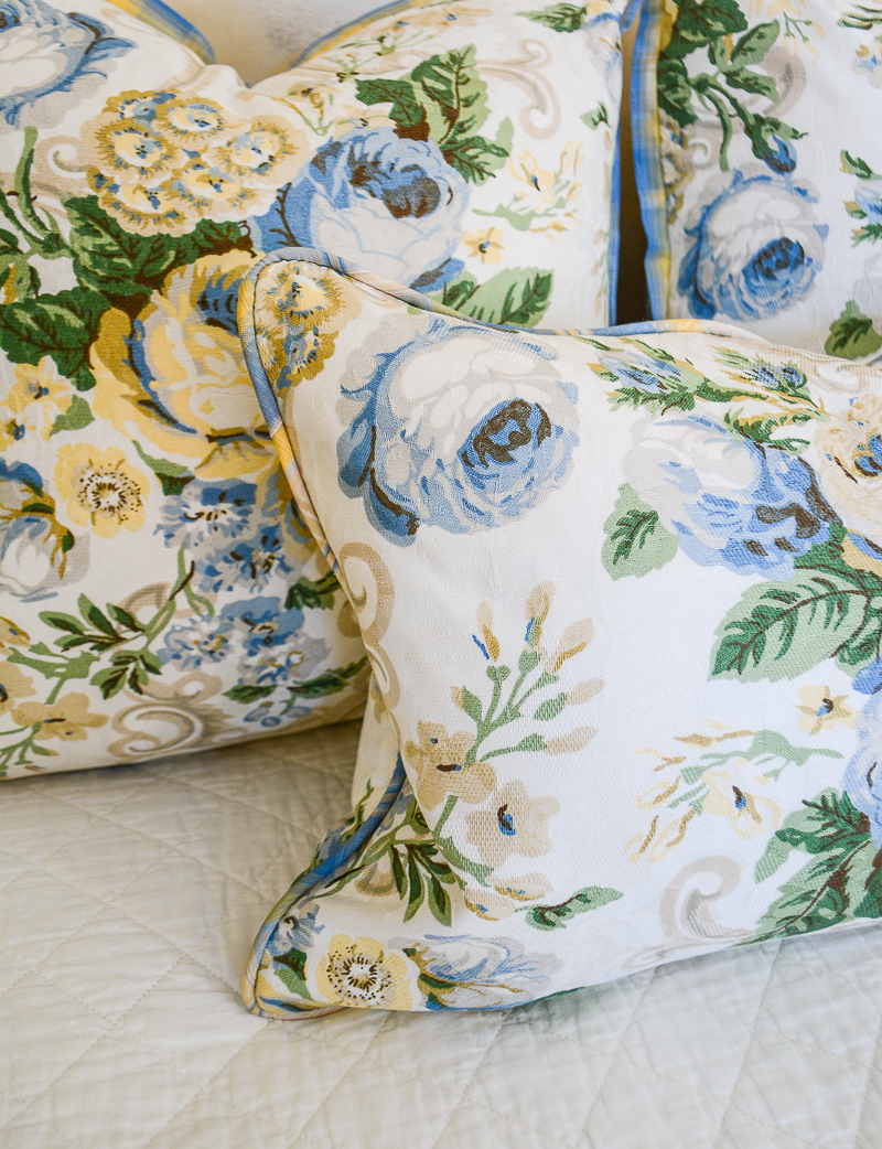Blue rose Castleton floral pillows - P&P's Grandmillennial Pillow Collection