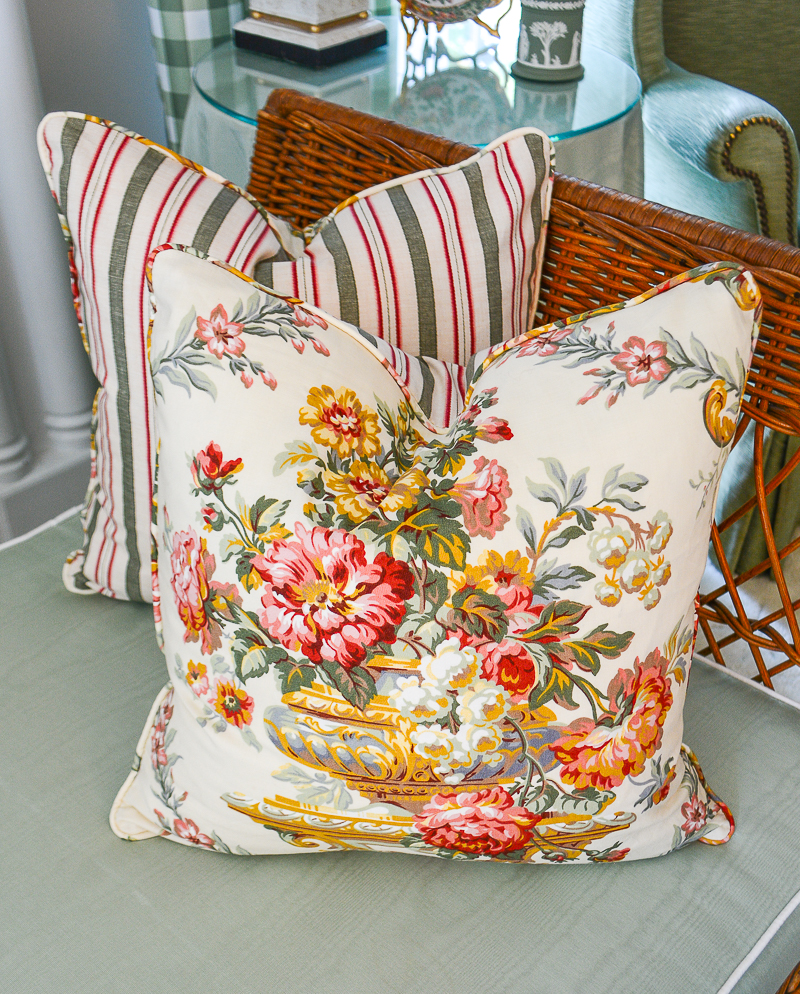 Vintage floral urn pillows, Greeff Fabrics - P&P's Grandmillennial Pillow Collection
